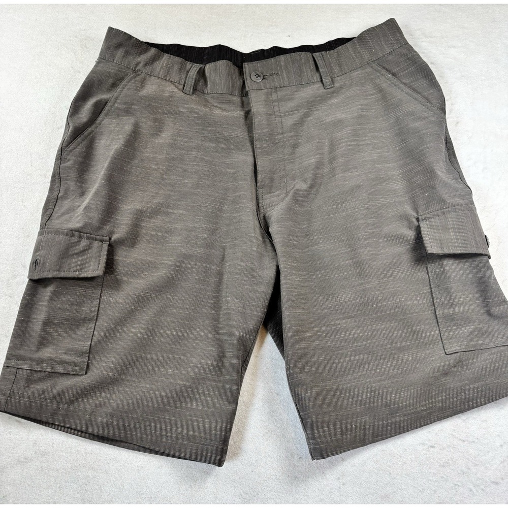 Surf‎ Style Shorts Mens 34x10 Surf Beach Hybrid Taupe Heather